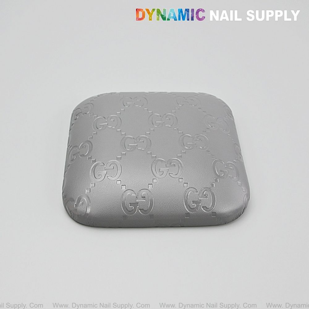 grey PU leather elbow pad for nails - 2