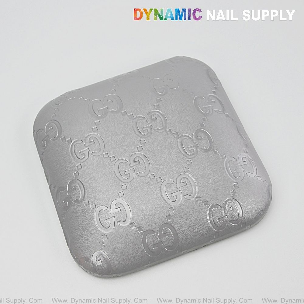 grey PU leather elbow pad for nails - 3