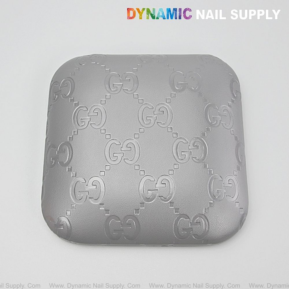 grey PU leather elbow pad for nails - 4
