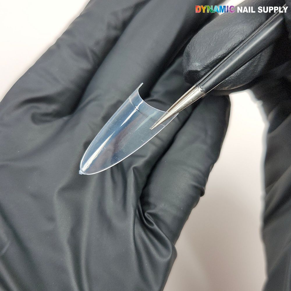 clear medium almond stiletto nail tips - 3