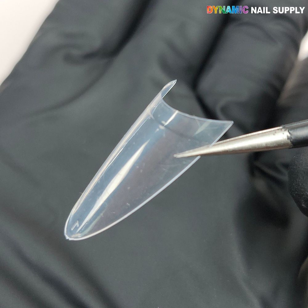 clear medium almond stiletto nail tips - 7