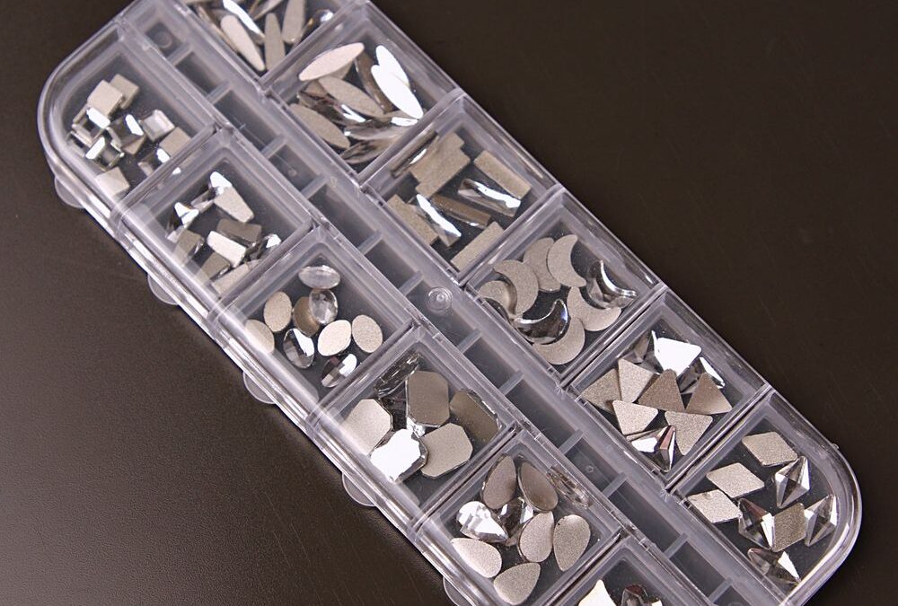 How to Apply Mixed Silver Nail Rhinestones Like a Pro