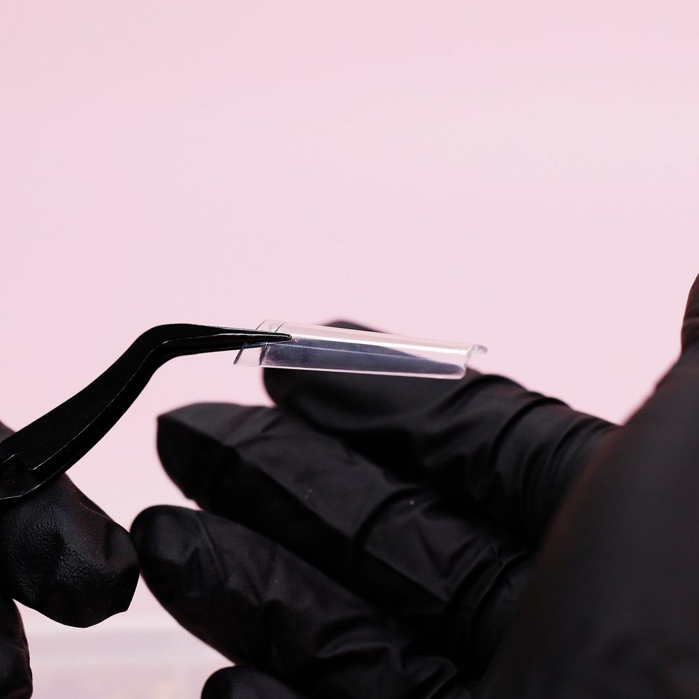 Clear XL tapered square nail tips - 10