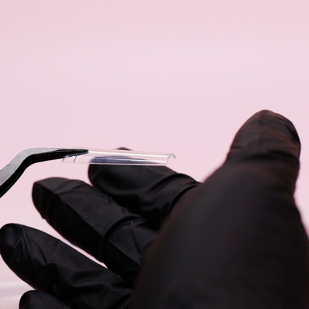 Clear XL tapered square nail tips - 8